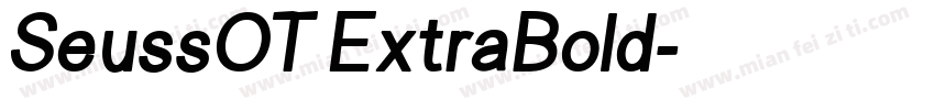 SeussOT ExtraBold字体转换